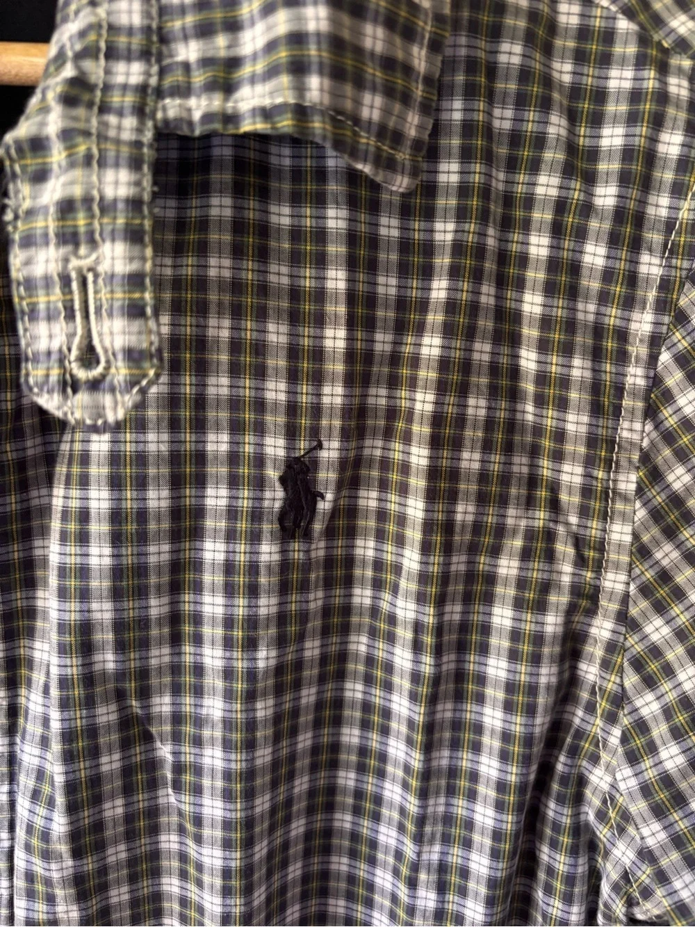 Polo Ralph Lauren Plaid Zip Up Car Bomber Jacket Navy